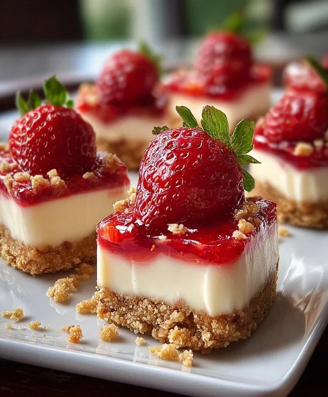 Strawberry Crunch Cheesecake Bites