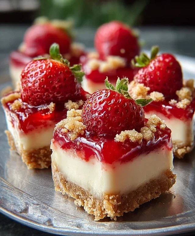 Strawberry Crunch Cheesecake Bites