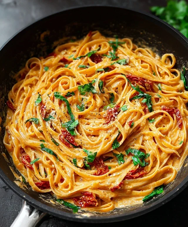 Vegan Creamy Sun Dried Tomato Pasta Recipe