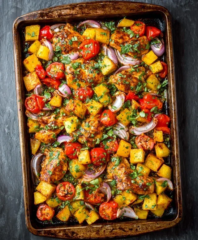 Hawaiian Chicken Sheet Pan