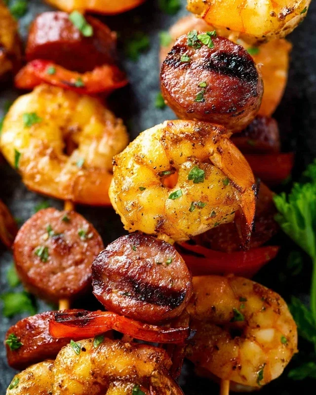 Sausage and Shrimp Kabobs