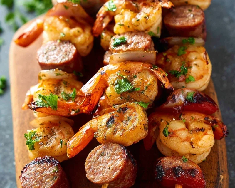 Sausage and Shrimp Kabobs