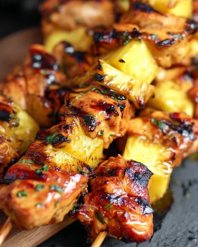 Pineapple Chicken Kebabs Recipe