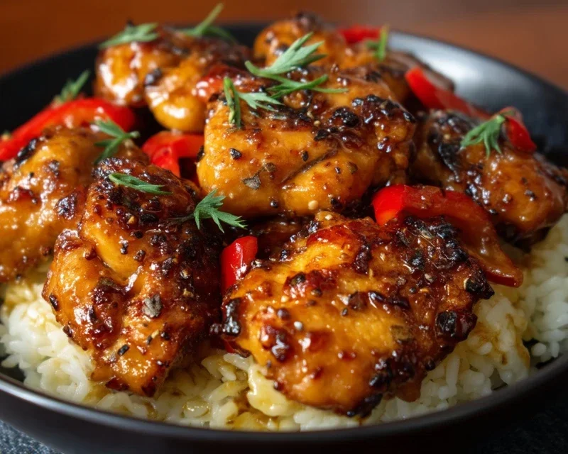 Sweet and Spicy Honey Pepper Chicken