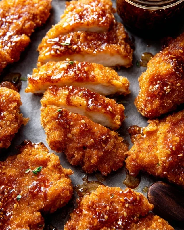 Baked Crunchy Hot Honey Chicken