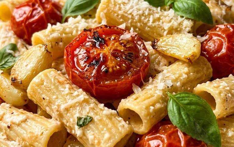 Roasted Tomato and Garlic Ricotta Pasta