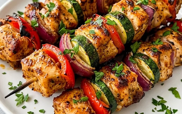 Air Fryer Chicken Skewers (VIDEO)