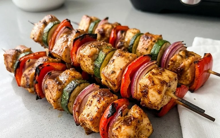 Air Fryer Chicken Skewers (VIDEO)
