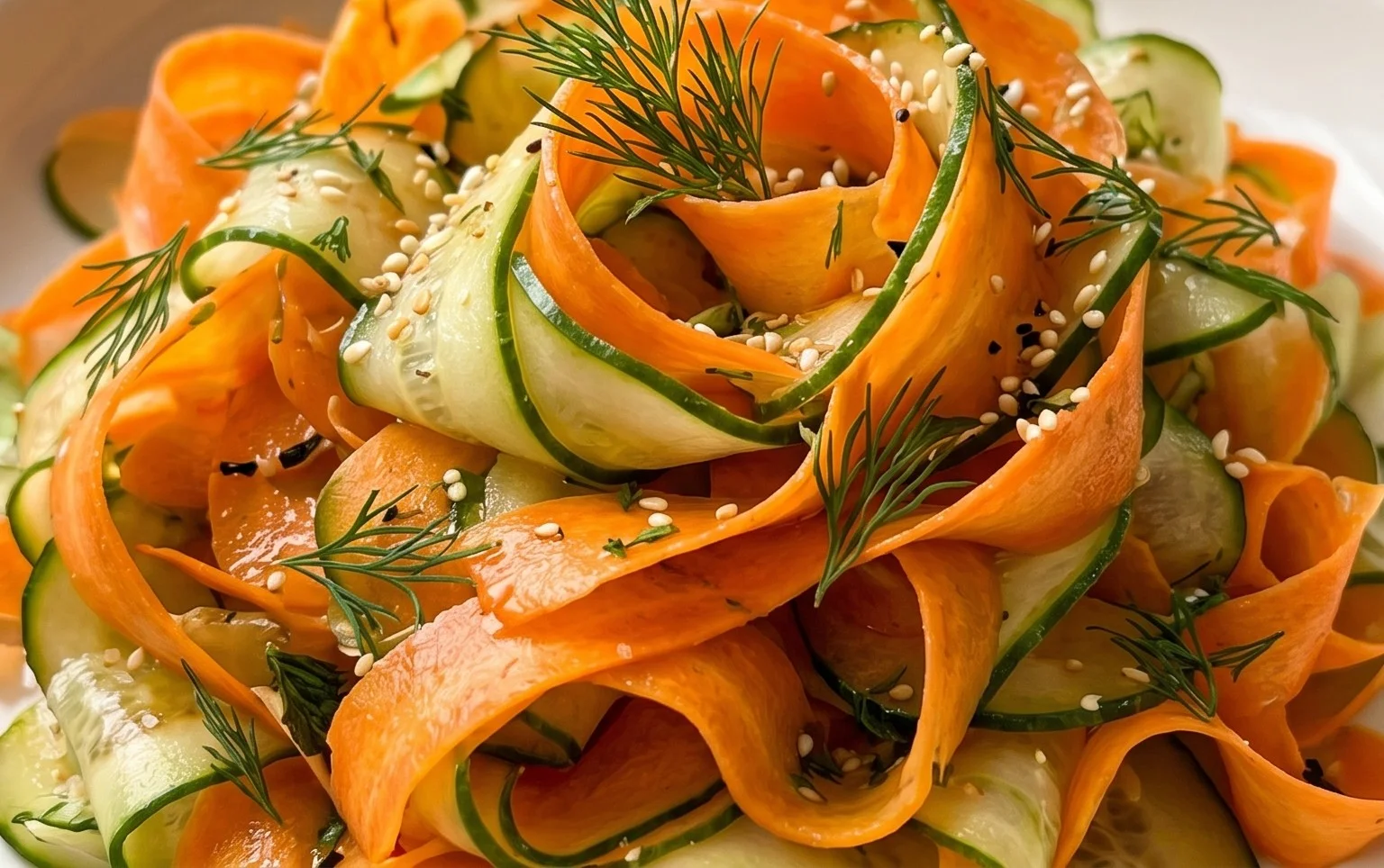 Carrot and Cucumber Ribbon Salad