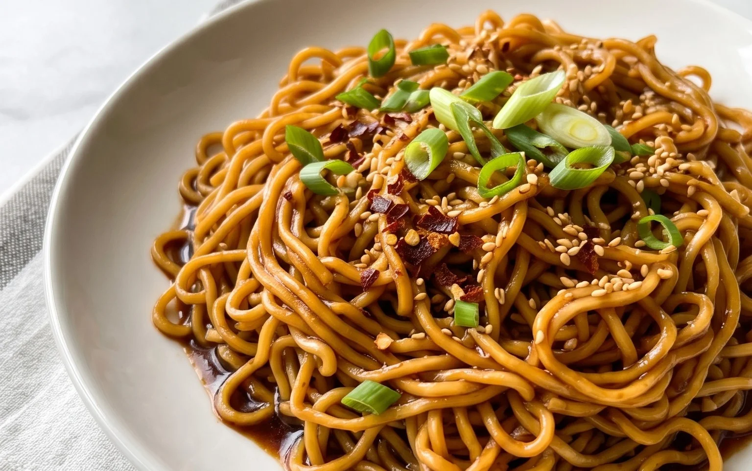 Easy Saucy Ramen Noodles
