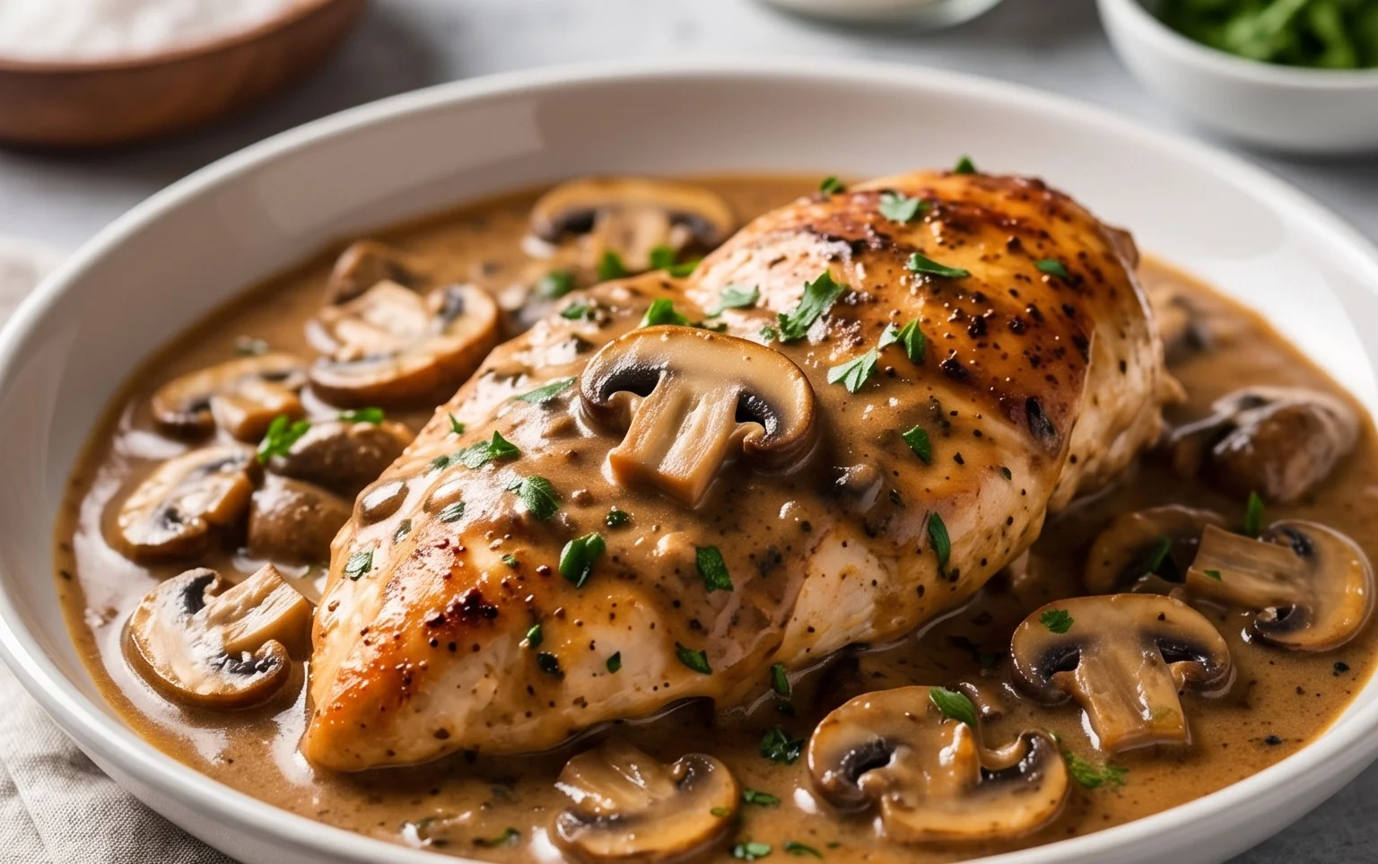 Creamy Mushroom Chicken Recipe