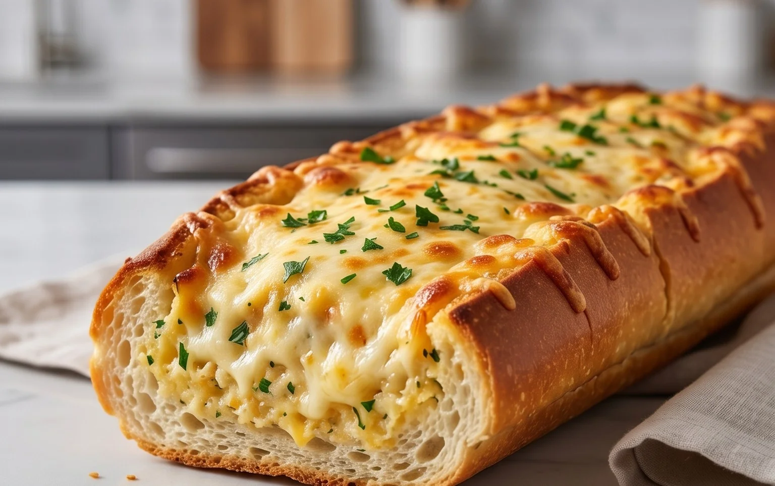 BEST CHEESY GARLIC BREAD RECIPE