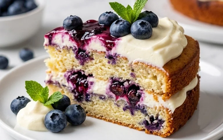 Nova Scotia Blueberry Cream Cake