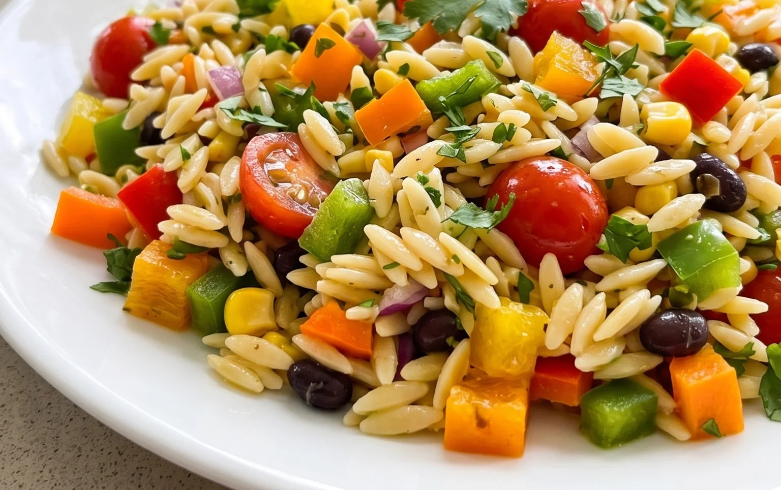 Rainbow Orzo Salad