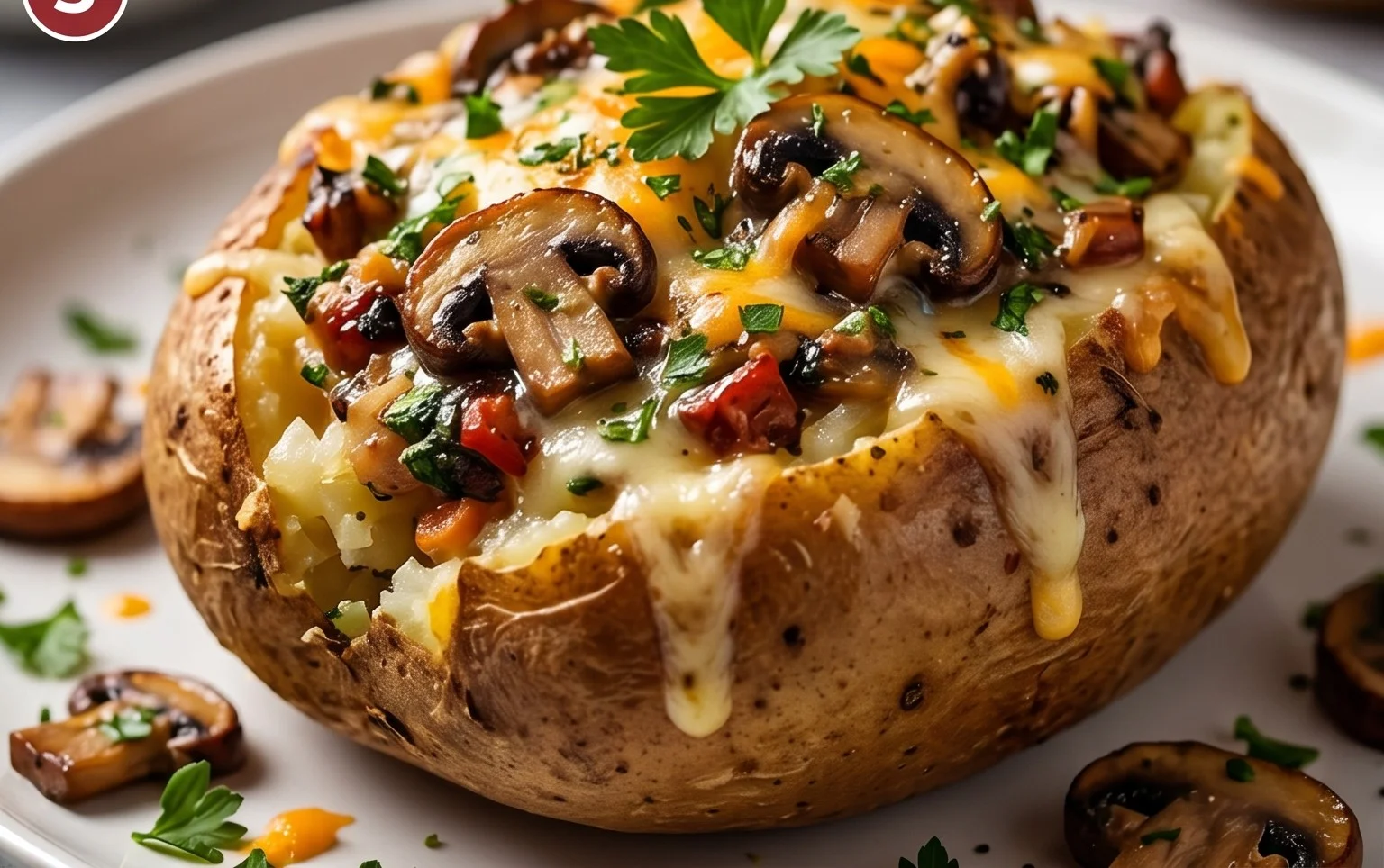 The Ultimate Stuffed Baked Potatoes with Mushrooms