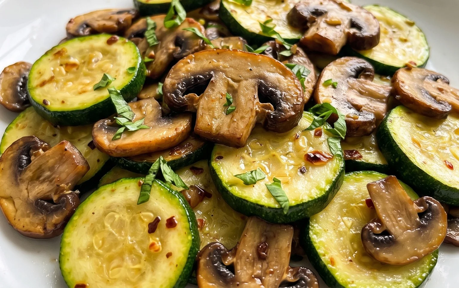 Skillet Zucchini and Mushrooms