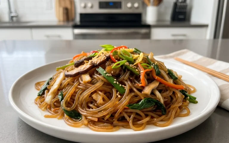 Japchae (Korean Glass Noodle Stir Fry)
