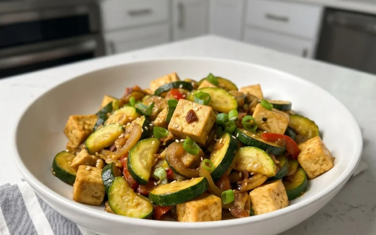 Zucchini Stir Fry With Tofu (Vegan)