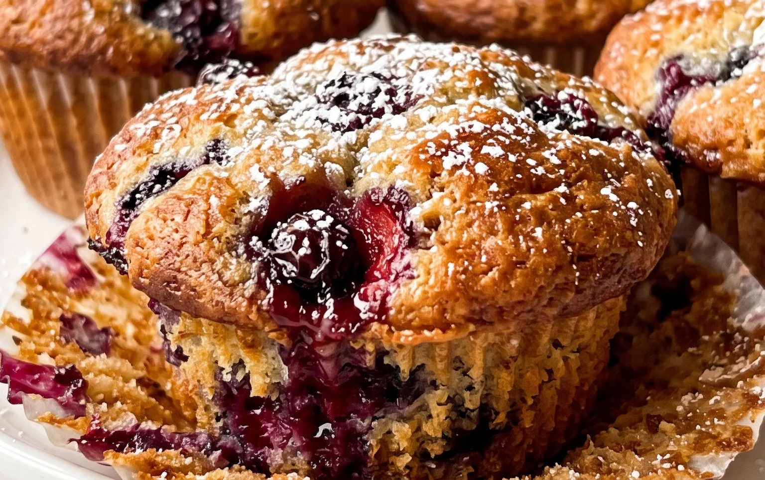 Bakery Style Mixed Berry Muffins | with Frozen Berries
