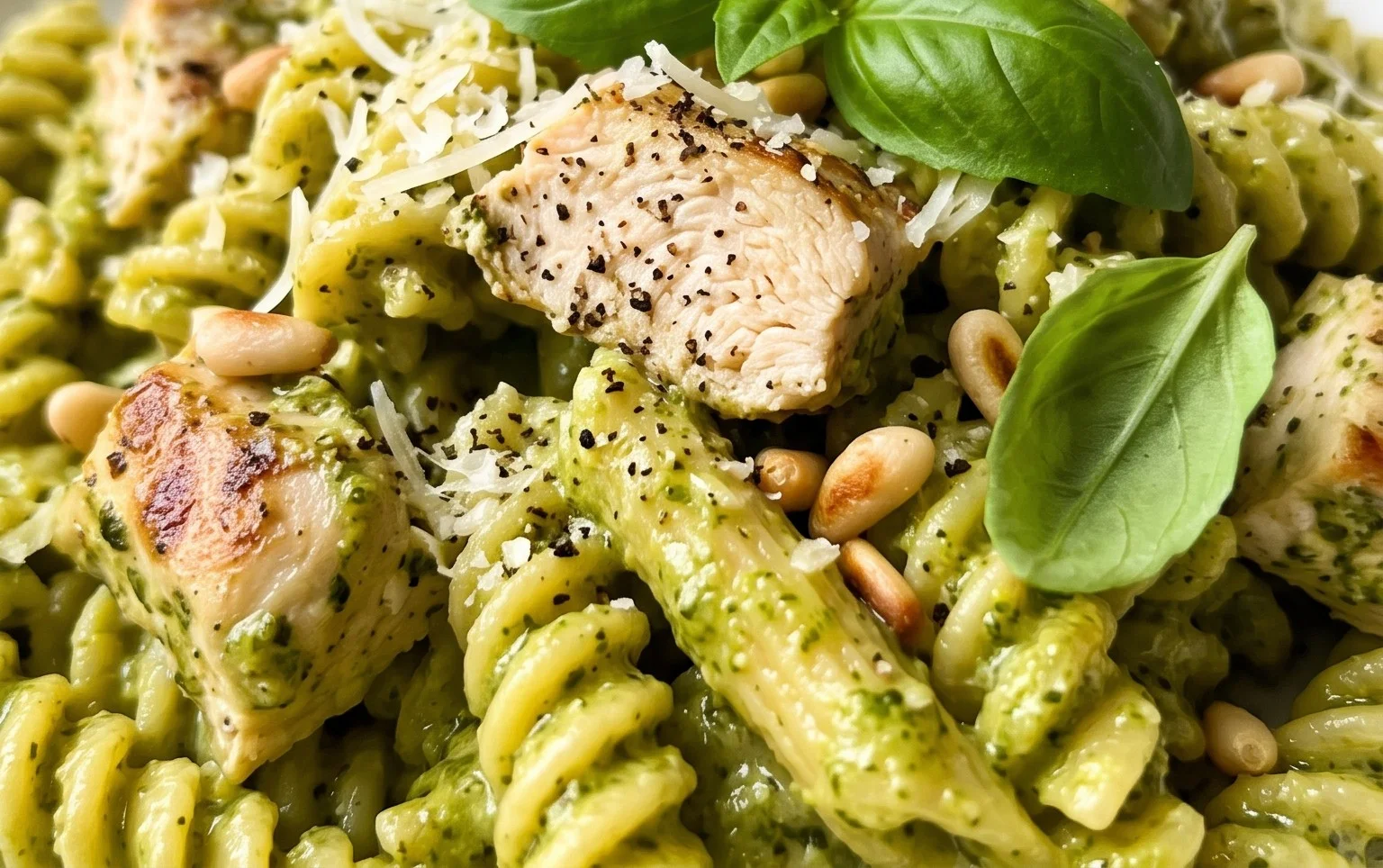 Creamy Chicken Pesto Pasta