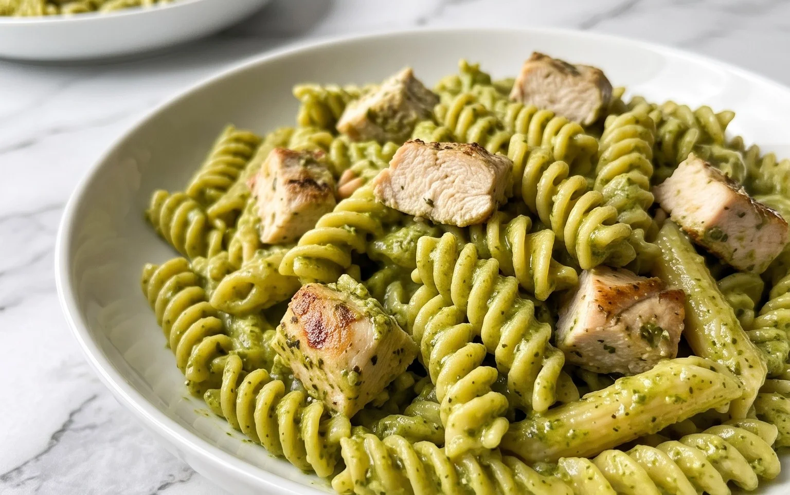 Creamy Chicken Pesto Pasta