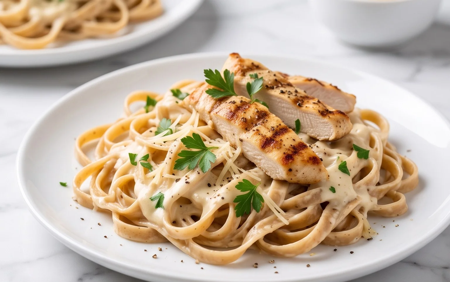 Low Calorie Chicken Alfredo