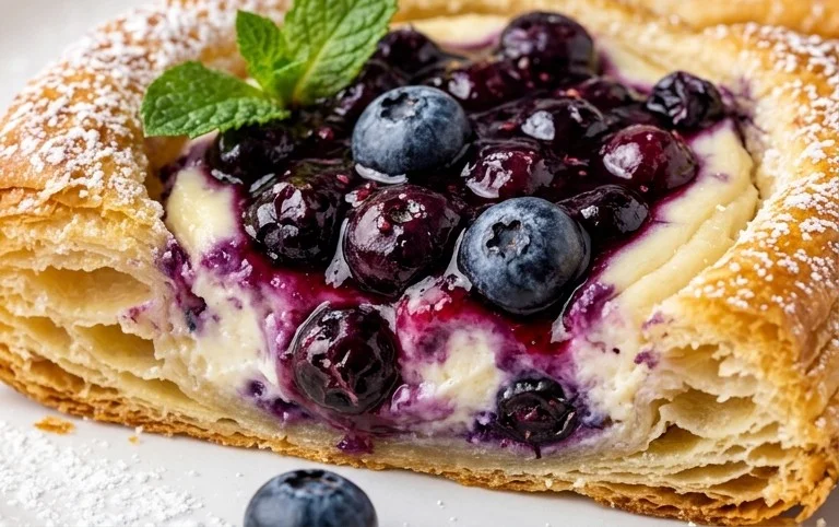 Blueberry Cream Cheese Puff Pastry