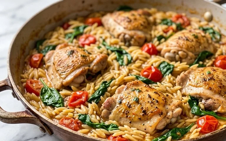 Chicken Orzo (30-Minutes, One-Pan)