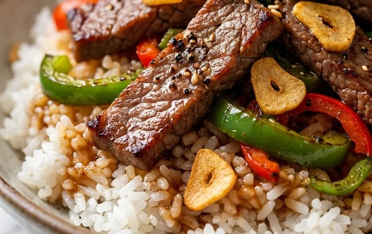 Beef Pepper Rice Bowl is a delicious meal option.