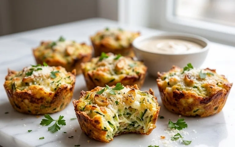 Zucchini Garlic Bites