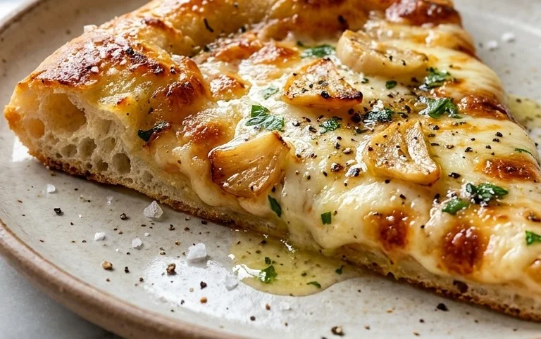 buttery garlic pizza