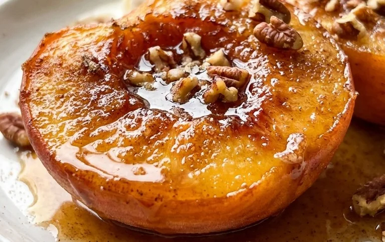 Cinnamon Sugar Baked Peaches
