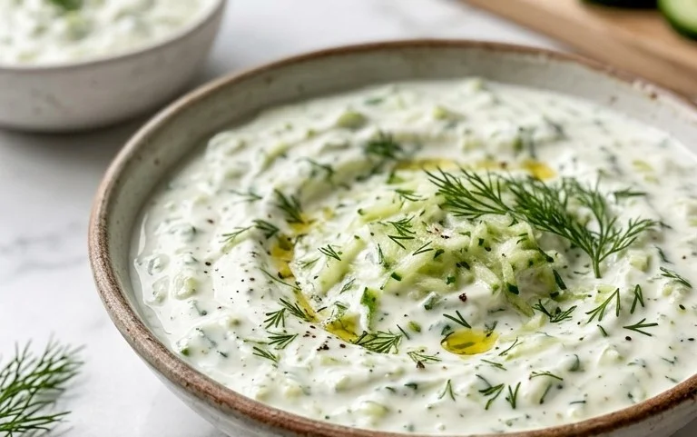 Cucumber Dip with Sour Cream and Dill