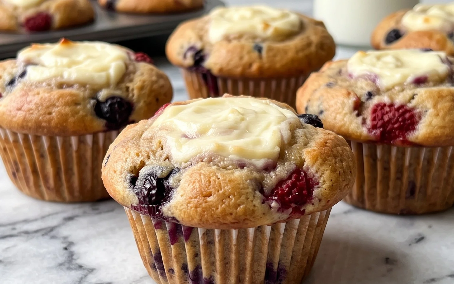 Berry Cream Cheese Muffins