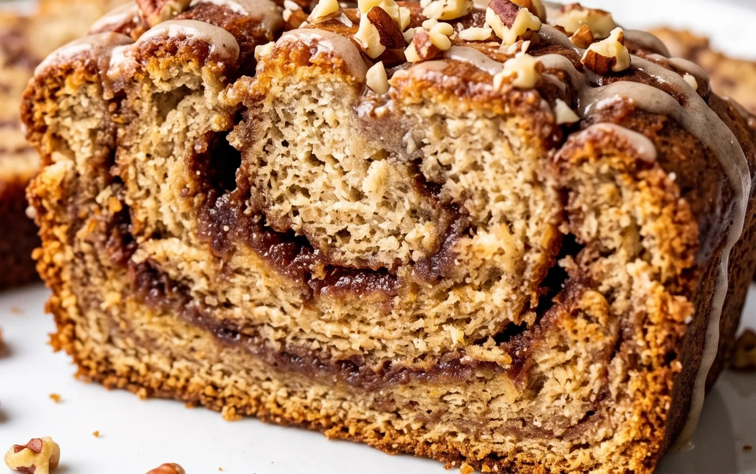 Cinnamon Roll Banana Bread