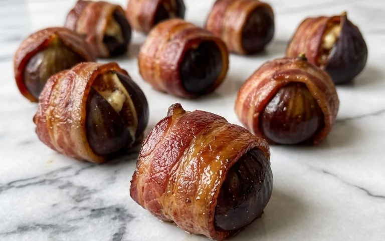 Beef Bacon Wrapped Stuffed Figs