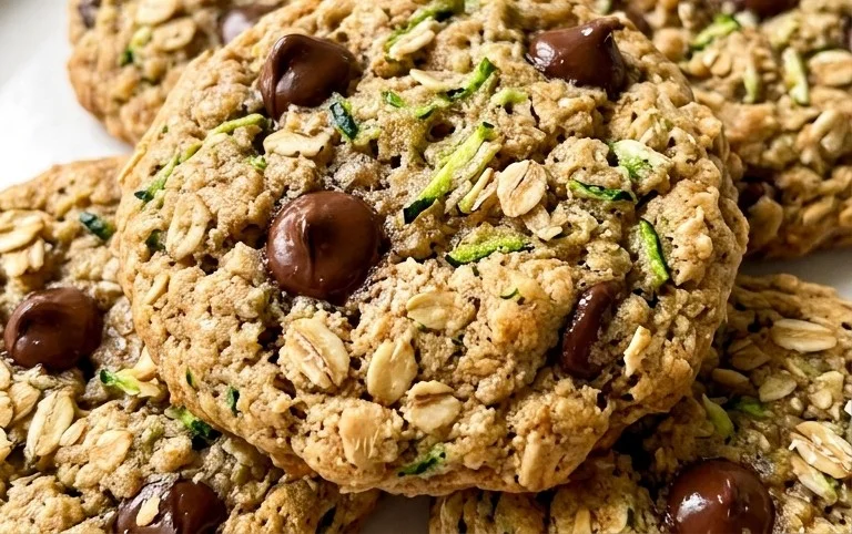 Homemade Zucchini-Oat Chocolate Chip Cookies