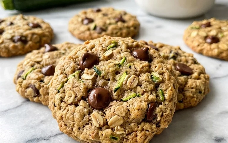 Homemade Zucchini-Oat Chocolate Chip Cookies