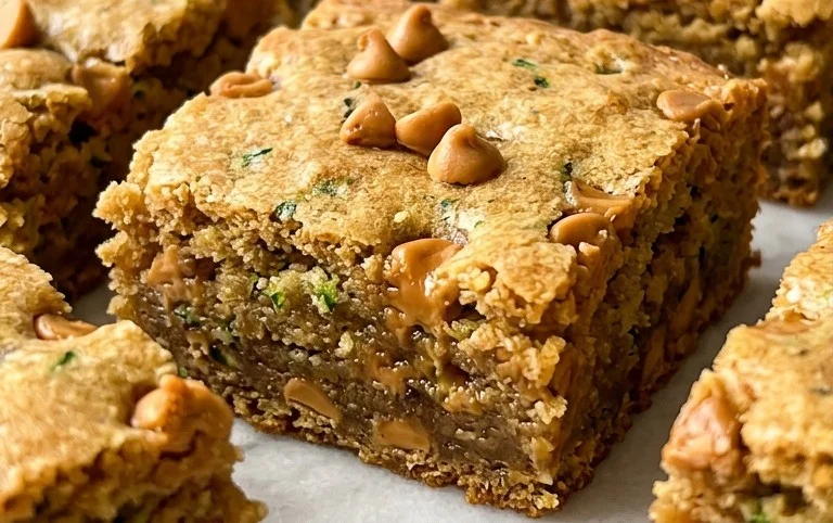 Chewy Butterscotch Zucchini Blondies