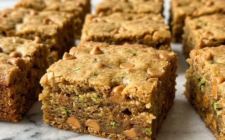Chewy Butterscotch Zucchini Blondies