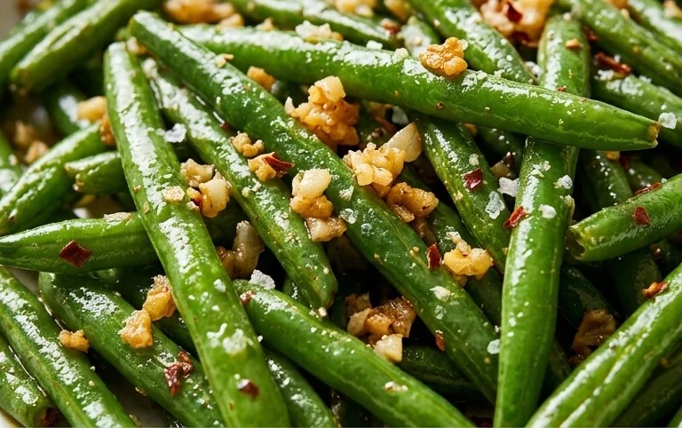Sautéed Green Beans Recipe with Garlic