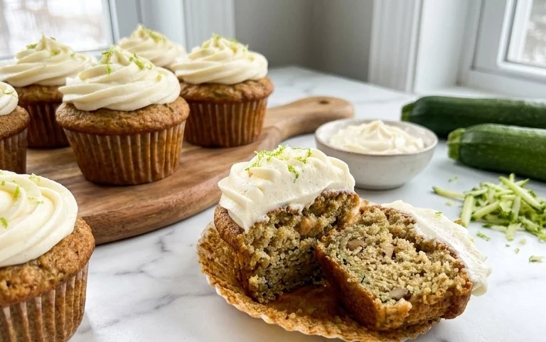 Zucchini Cupcakes with Cream Cheese Frosting