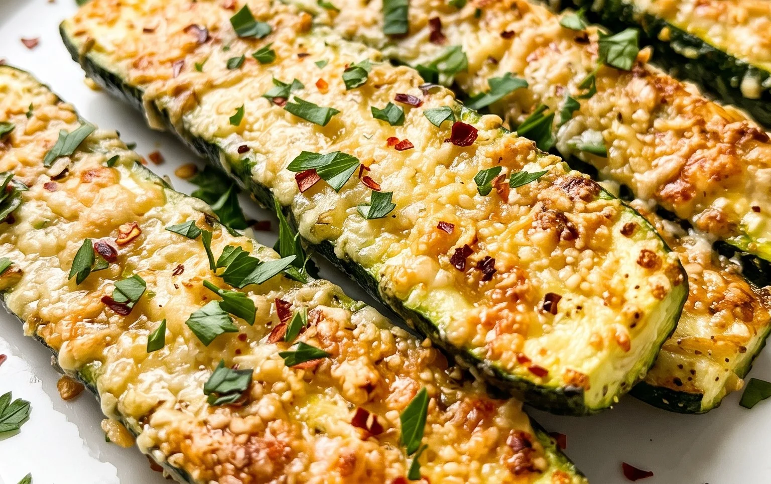 Oven Roasted Parmesan Zucchini