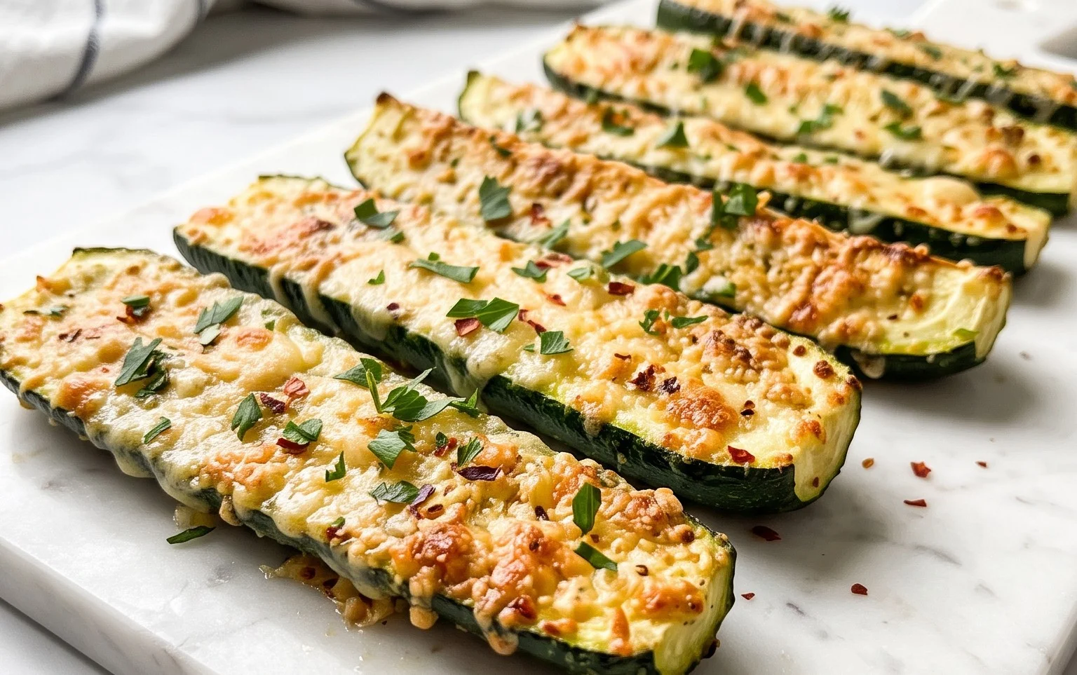 Oven Roasted Parmesan Zucchini
