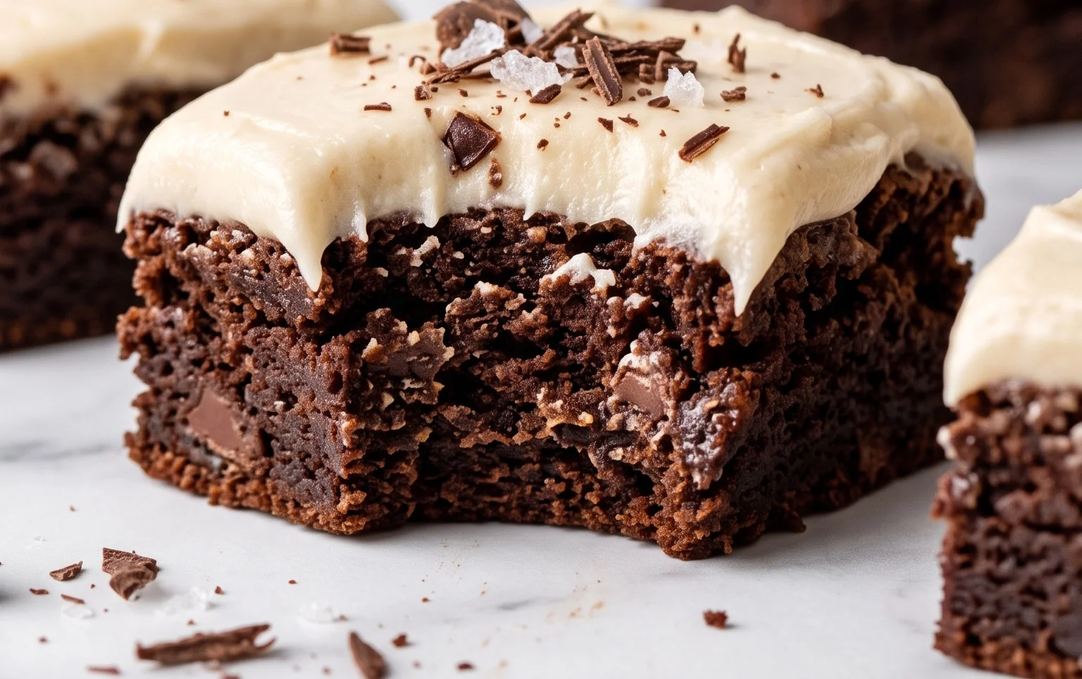 Zucchini Brownies with 1 minute Frosting!