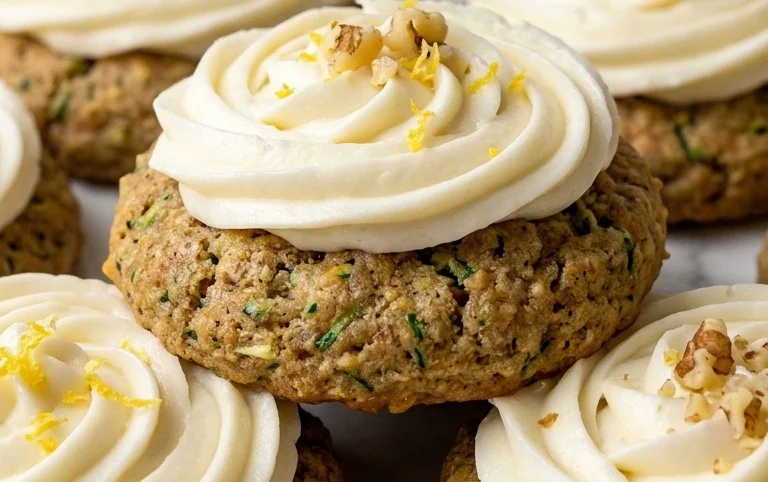 Zucchini Cookies with Cream Cheese Frosting