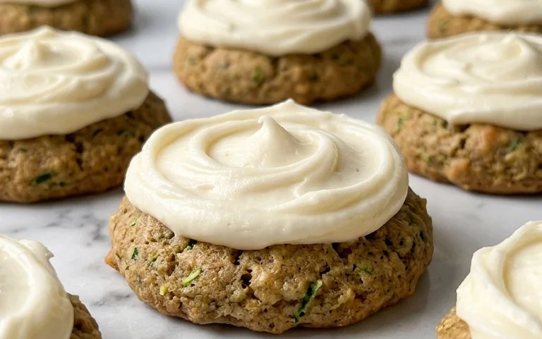 Zucchini Cookies with Cream Cheese Frosting